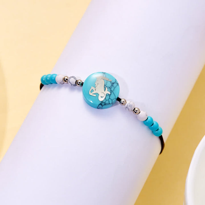Olivenorma 12 Constellations Zodiac Pattern Turquoise Braided Bracelet - image 19