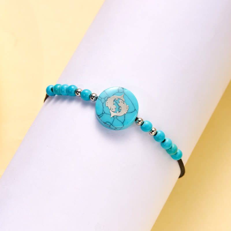 Olivenorma 12 Constellations Zodiac Pattern Turquoise Braided Bracelet - image 22
