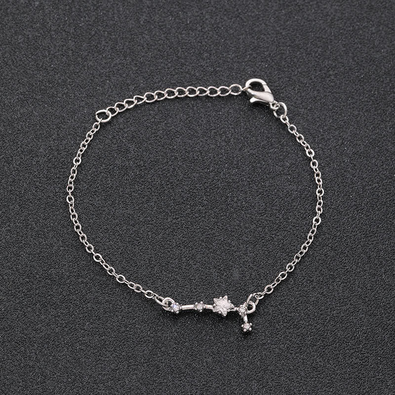 Olivenorma Twelve Constellation Astrology Jewelry Zodiac Bracelet - Aries - Silver - image 1