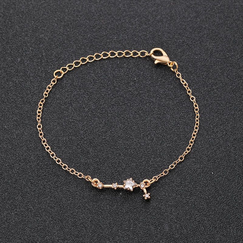 Olivenorma Twelve Constellation Astrology Jewelry Zodiac Bracelet - Aries - Golden - image 2
