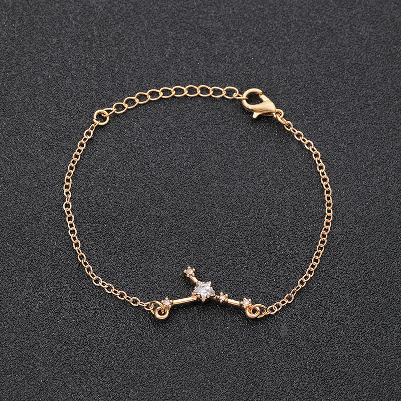 Olivenorma Twelve Constellation Astrology Jewelry Zodiac Bracelet - Cancer - Golden - image 8