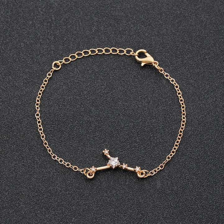 Olivenorma Twelve Constellation Astrology Jewelry Zodiac Bracelet - Cancer - Golden - image 8