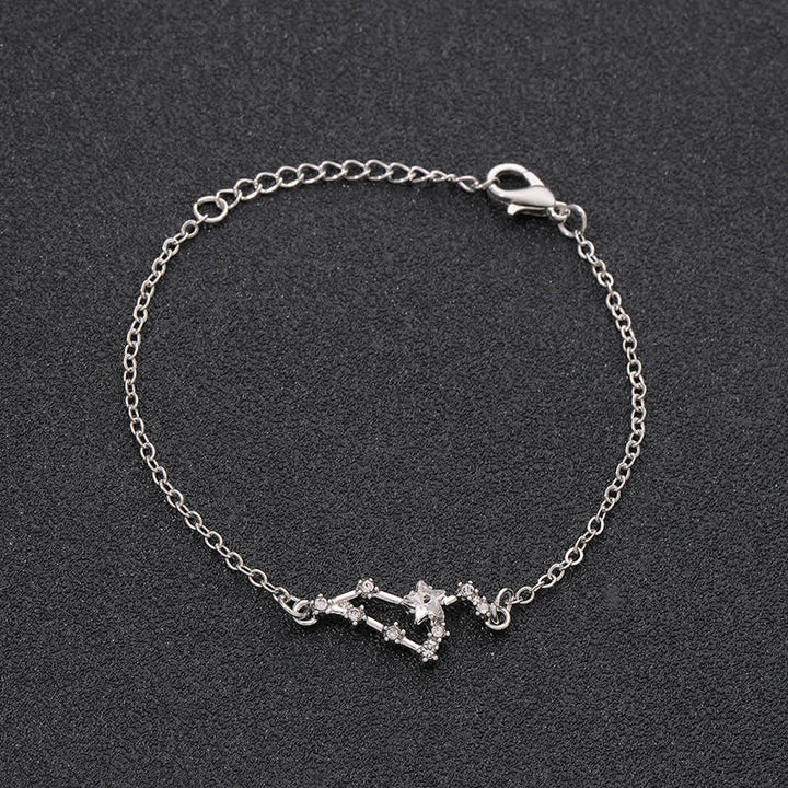 Olivenorma Twelve Constellation Astrology Jewelry Zodiac Bracelet - Leo - Silver - image 9