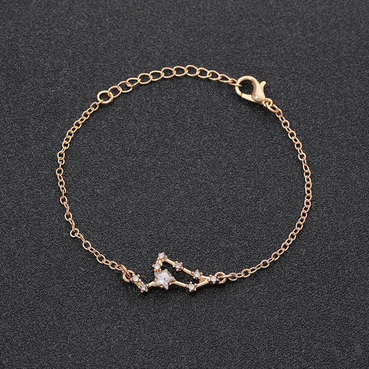 Olivenorma Twelve Constellation Astrology Jewelry Zodiac Bracelet - Leo - Golden - image 10
