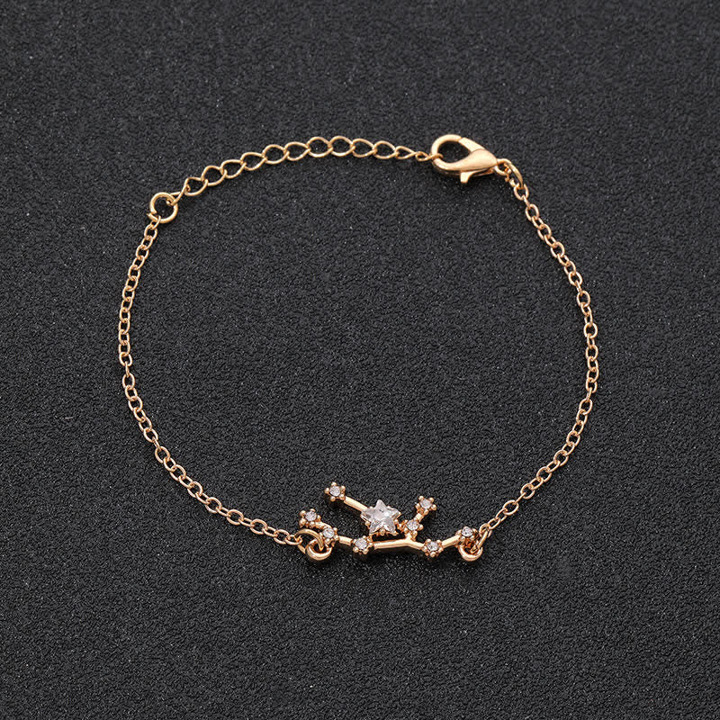 Olivenorma Twelve Constellation Astrology Jewelry Zodiac Bracelet - Virgo - Golden - image 12