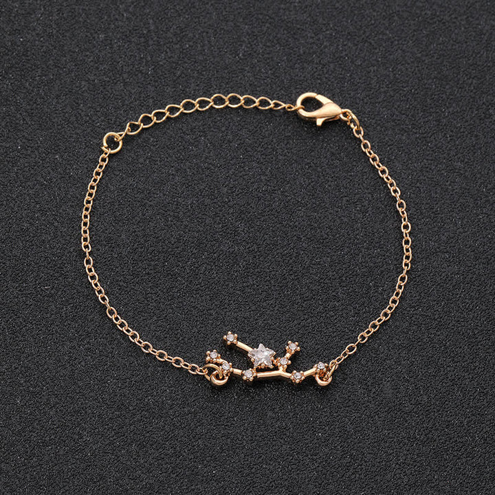 Olivenorma Twelve Constellation Astrology Jewelry Zodiac Bracelet - Virgo - Golden - image 12