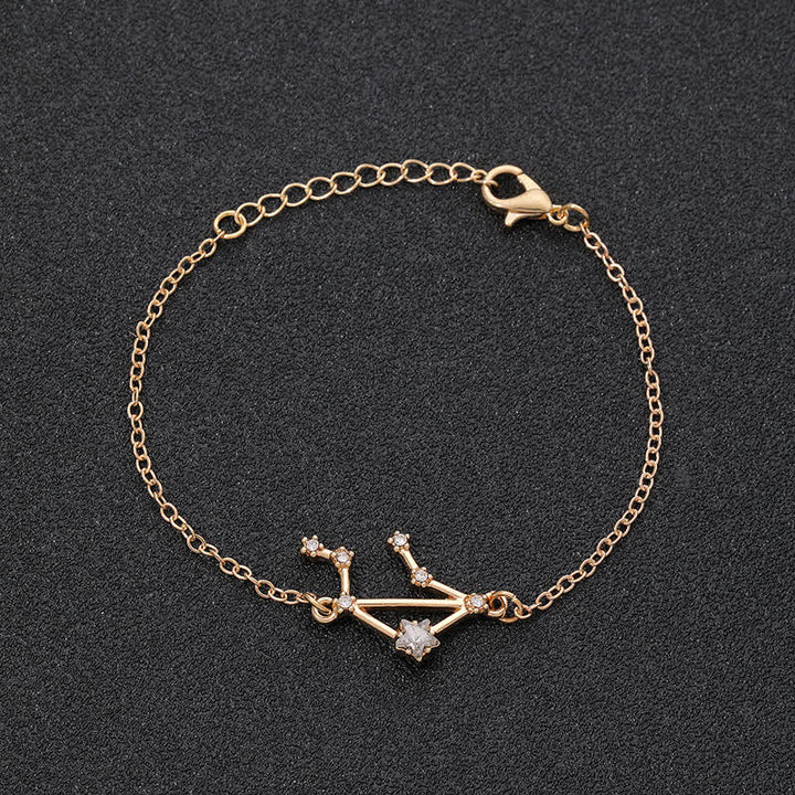 Olivenorma Twelve Constellation Astrology Jewelry Zodiac Bracelet - Libra - Golden - image 14
