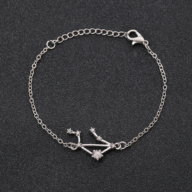 Olivenorma Twelve Constellation Astrology Jewelry Zodiac Bracelet - Libra - Silver - image 13