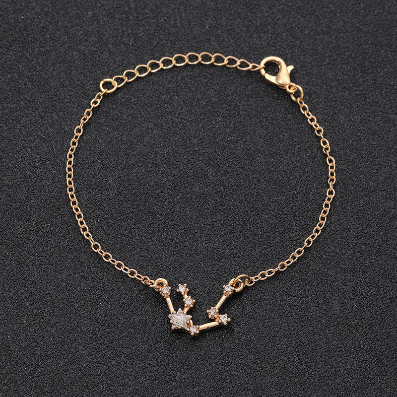 Olivenorma Twelve Constellation Astrology Jewelry Zodiac Bracelet - Aquarius - Golden - image 22