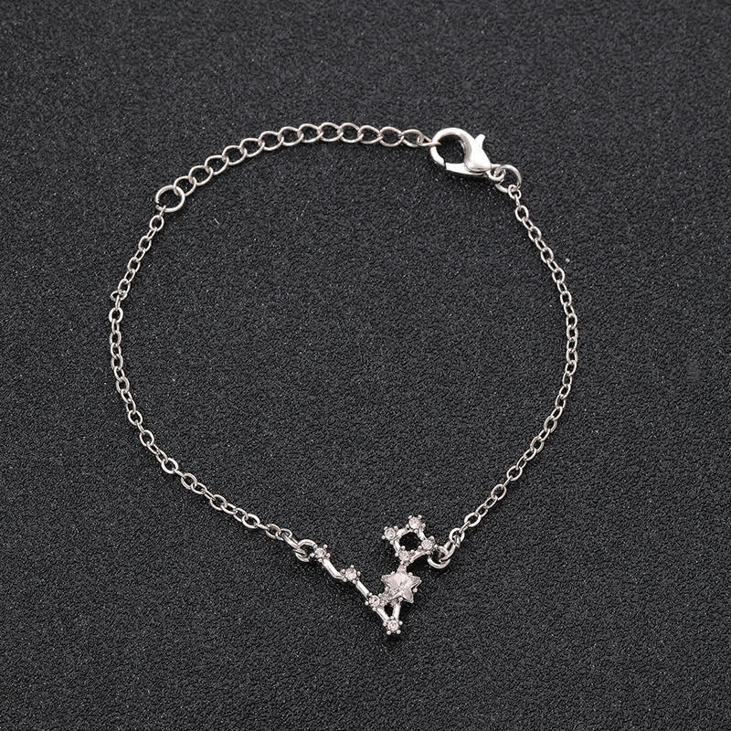 Olivenorma Twelve Constellation Astrology Jewelry Zodiac Bracelet - Pisces - Silver - image 23