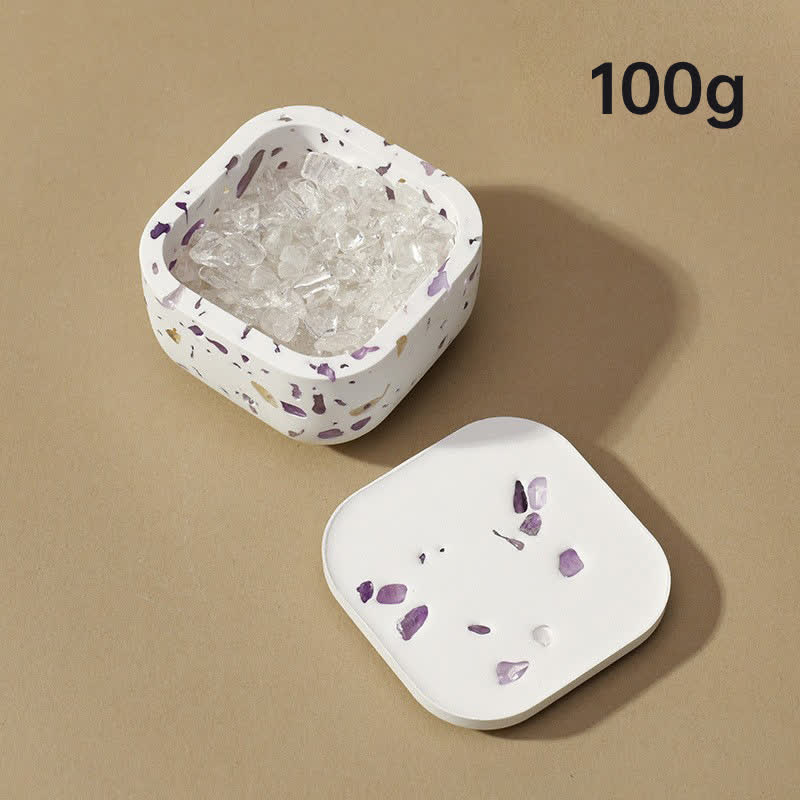Olivenorma Gravel Gypsum Demagnetizing Crystal Bowl - 100g (Amethyst Demagnetizing Bowl+High-quality Clear Crystal Gravel) - image 1