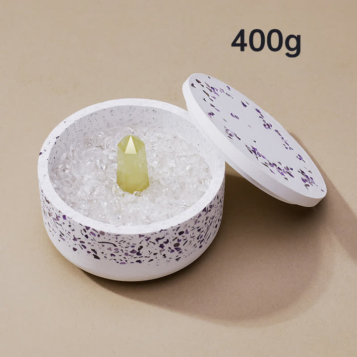 Olivenorma Gravel Gypsum Demagnetizing Crystal Bowl - 400g (Amethyst Demagnetizing Bowl+Citrine) - image 10
