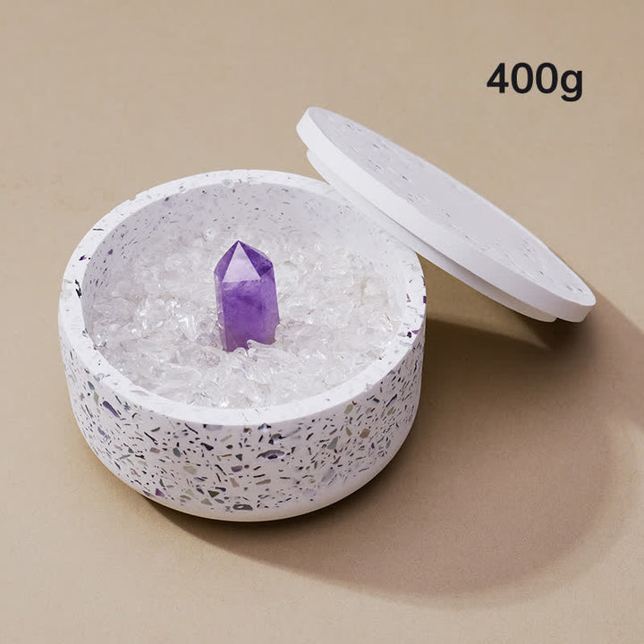 Olivenorma Gravel Gypsum Demagnetizing Crystal Bowl - 400g (Mixed Crystal Gravel Demagnetizing Bowl+Amethyst) - image 24
