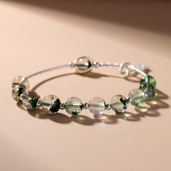 Olivenorma Green Phantom Quartz Beaded Star Pendant Bracelet - image 4