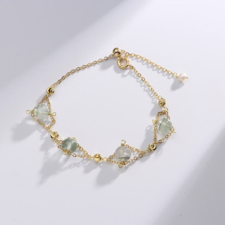 Olivenorma "Lucky" Green Phantom Quartz Beaded Bracelet - image 5