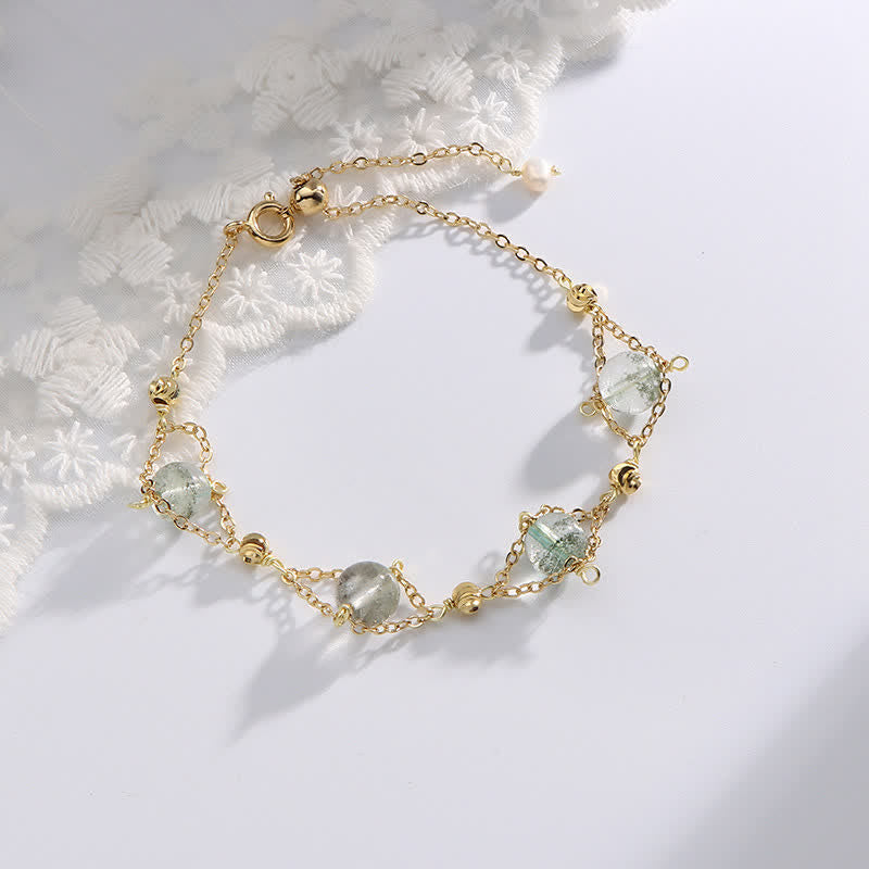 Olivenorma "Lucky" Green Phantom Quartz Beaded Bracelet - image 0