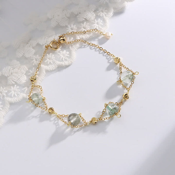 Olivenorma "Lucky" Green Phantom Quartz Beaded Bracelet - image 0