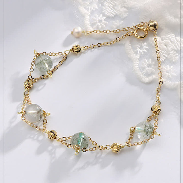 Olivenorma "Lucky" Green Phantom Quartz Beaded Bracelet - image 3