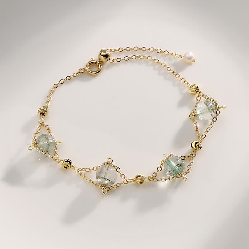 Olivenorma "Lucky" Green Phantom Quartz Beaded Bracelet - image 4