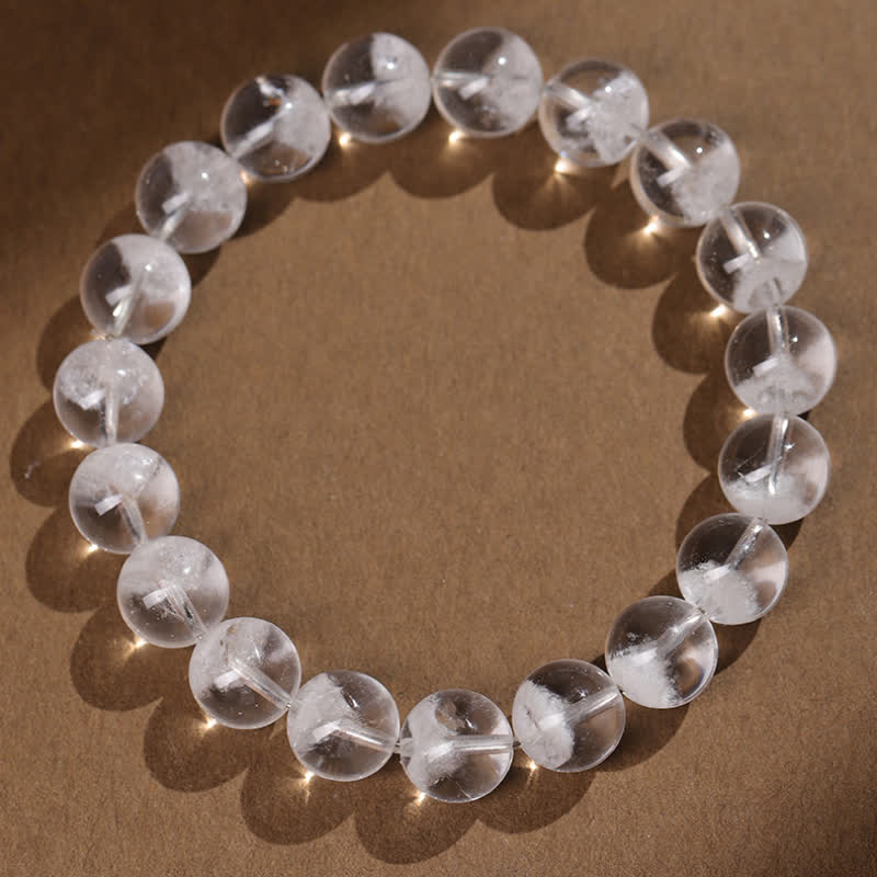 Olivenorma 7-19mm White Phantom Quartz Beaded Bracelet - image 9