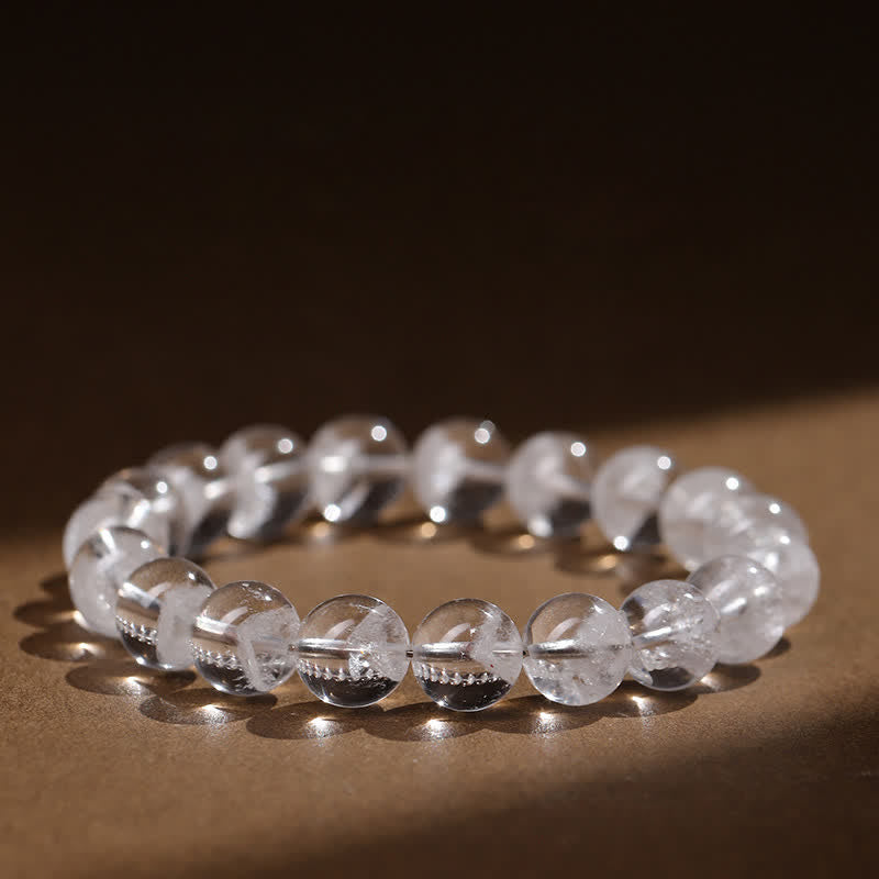 Olivenorma 7-19mm White Phantom Quartz Beaded Bracelet - image 8