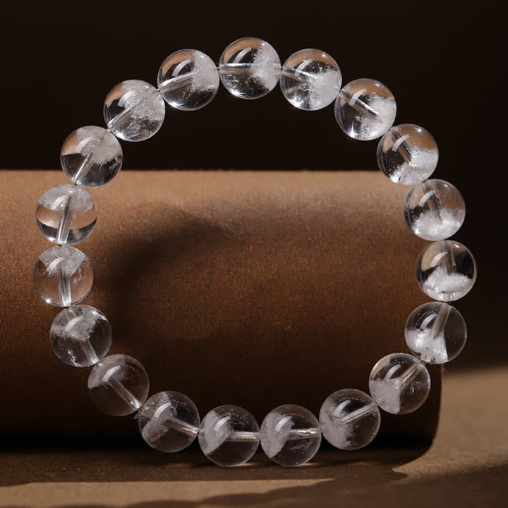 Olivenorma 7-19mm White Phantom Quartz Beaded Bracelet - image 5