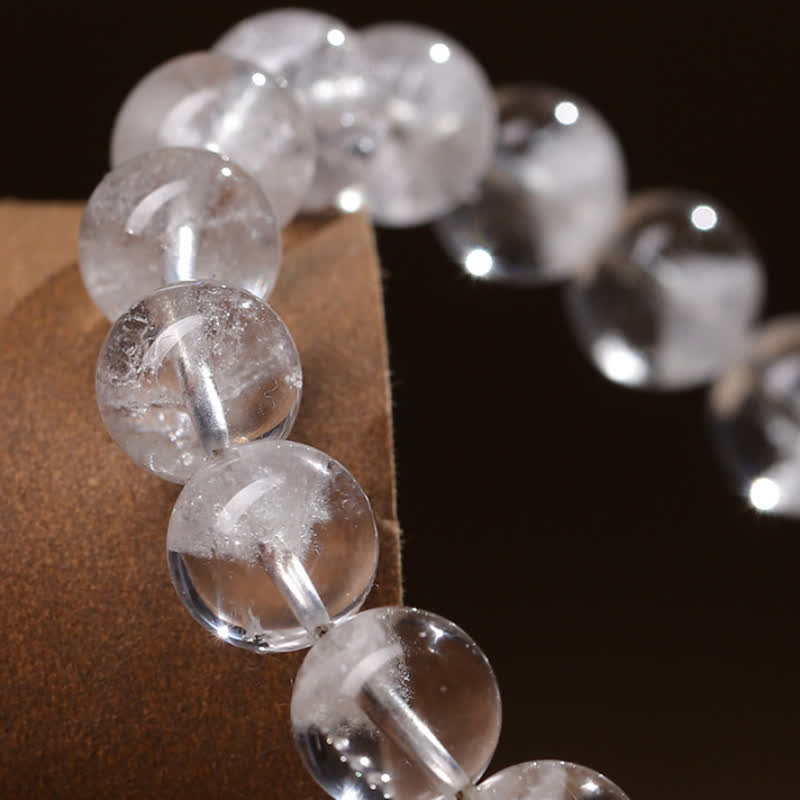 Olivenorma 7-19mm White Phantom Quartz Beaded Bracelet - image 7