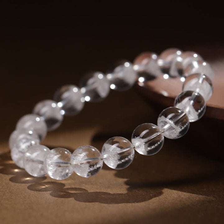 Olivenorma 7-19mm White Phantom Quartz Beaded Bracelet - image 4
