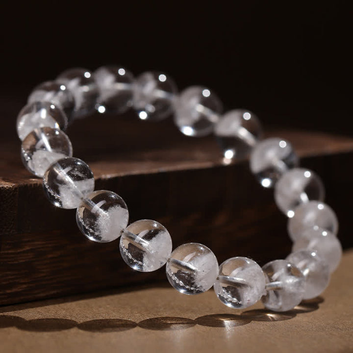 Olivenorma 7-19mm White Phantom Quartz Beaded Bracelet - image 6
