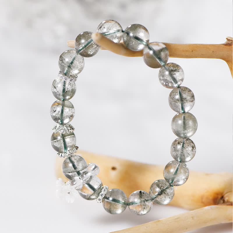 Olivenorma 10mm Green Phantom Quartz Beaded Bracelet - image 2