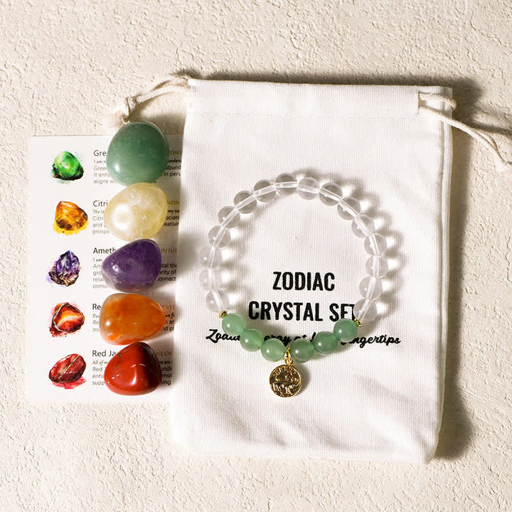 Olivenorma Irregular Polished Tumbled Stone Zodiac Bracelet - Aries - image 2