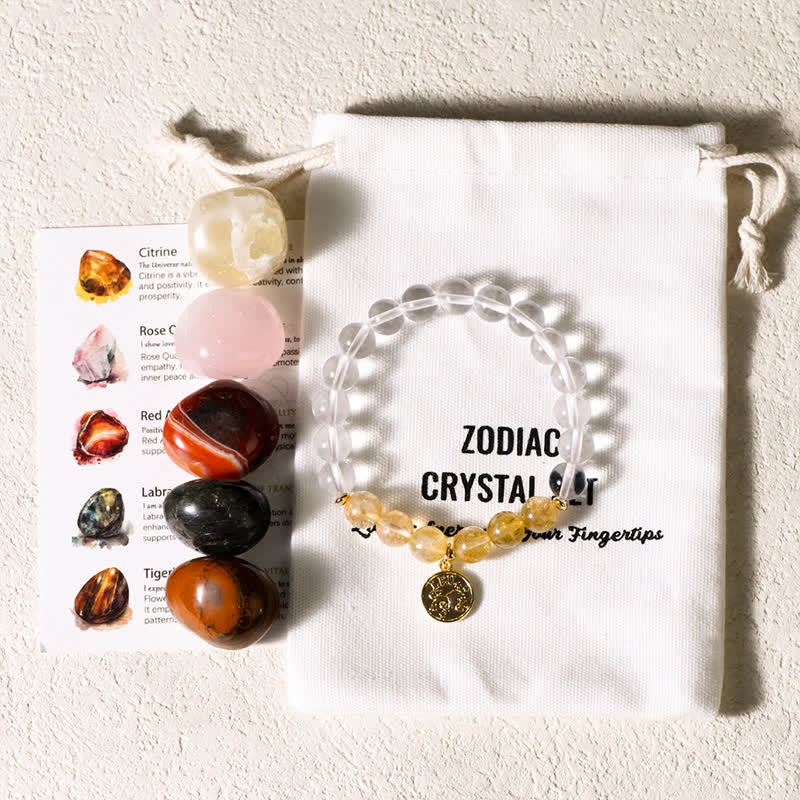Olivenorma Irregular Polished Tumbled Stone Zodiac Bracelet - Leo - image 8