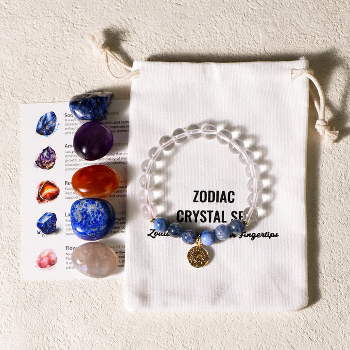Olivenorma Irregular Polished Tumbled Stone Zodiac Bracelet - Virgo - image 10