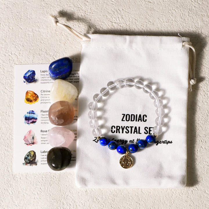 Olivenorma Irregular Polished Tumbled Stone Zodiac Bracelet - Libra - image 12