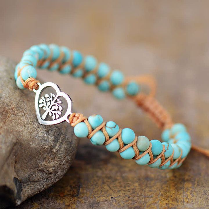 Olivenorma Turquoise Green Emperor Stone Alloy Beaded Bracelet - Turquoise - image 0