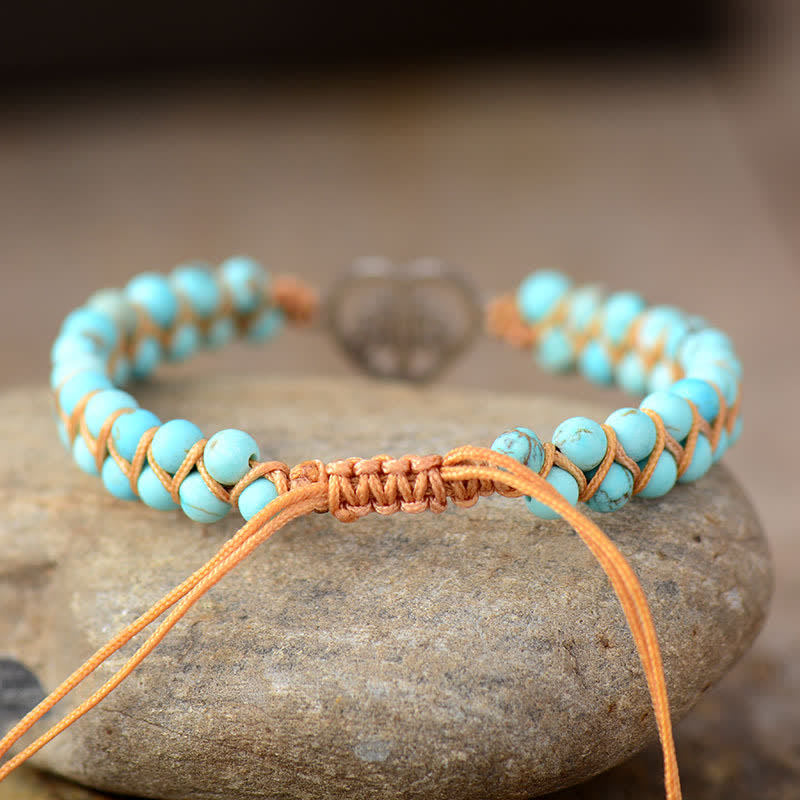 Olivenorma Turquoise Green Emperor Stone Alloy Beaded Bracelet - image 1