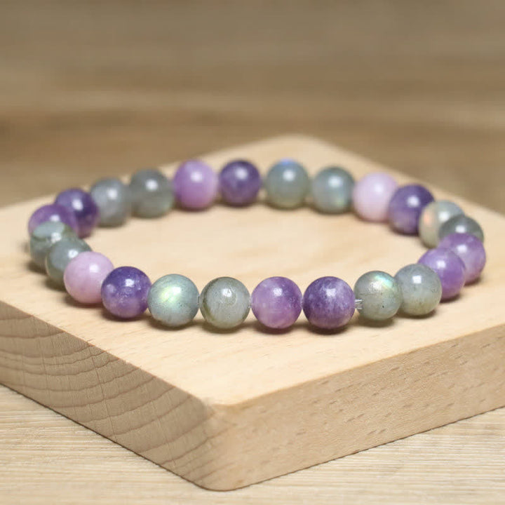 Olivenorma Natural Moonstone Lepidolite Beaded Women Bracelet - image 1