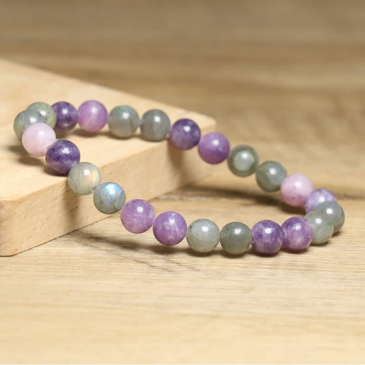 Olivenorma Natural Moonstone Lepidolite Beaded Women Bracelet - image 2