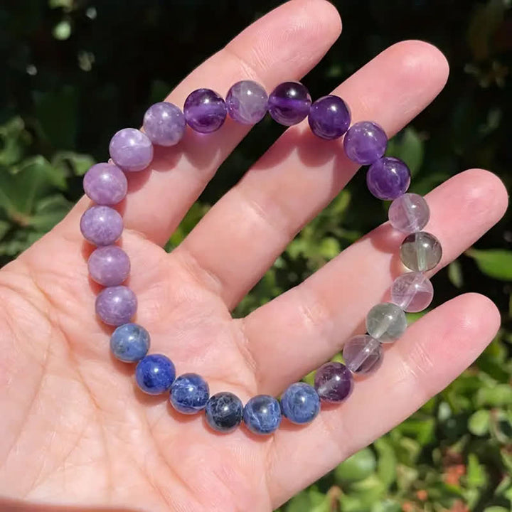 Olivenorma "Anti-Anxiety" Amethyst Lepidolite Lapis Lazuli Bracelet - image 1