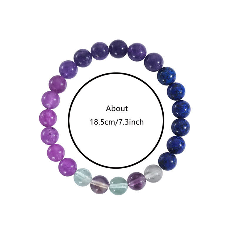 Olivenorma "Anti-Anxiety" Amethyst Lepidolite Lapis Lazuli Bracelet - image 3
