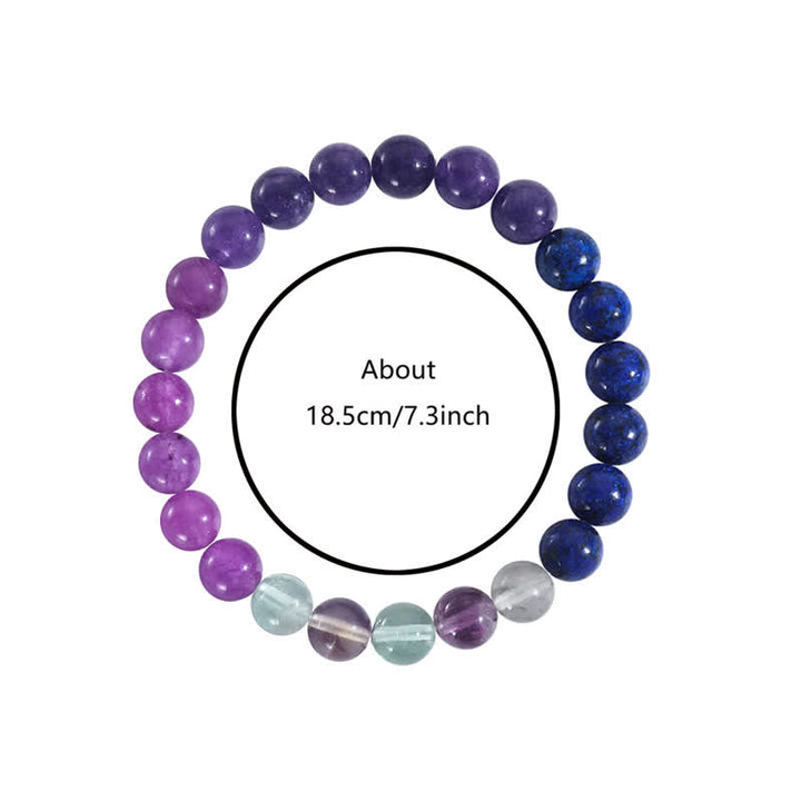 Olivenorma "Anti-Anxiety" Amethyst Lepidolite Lapis Lazuli Bracelet - image 3