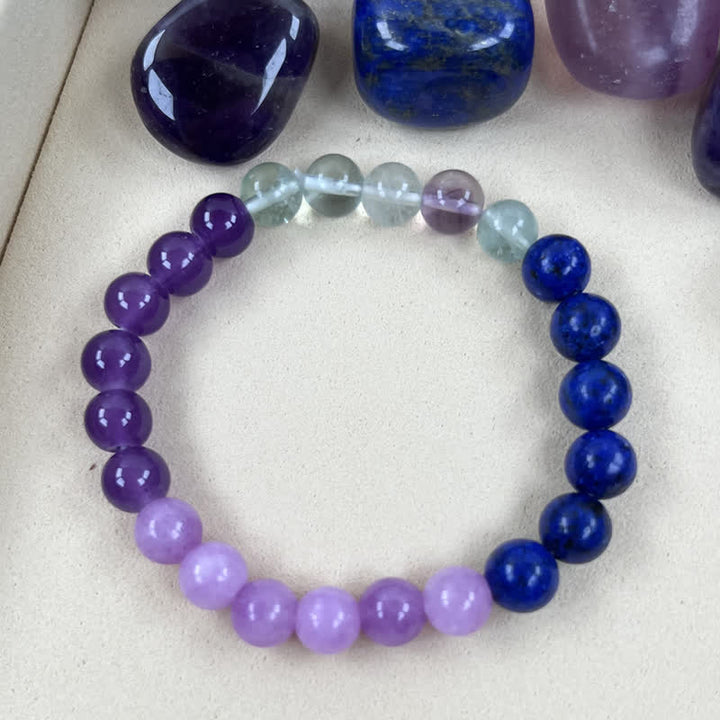Olivenorma "Anti-Anxiety" Amethyst Lepidolite Lapis Lazuli Bracelet - image 2