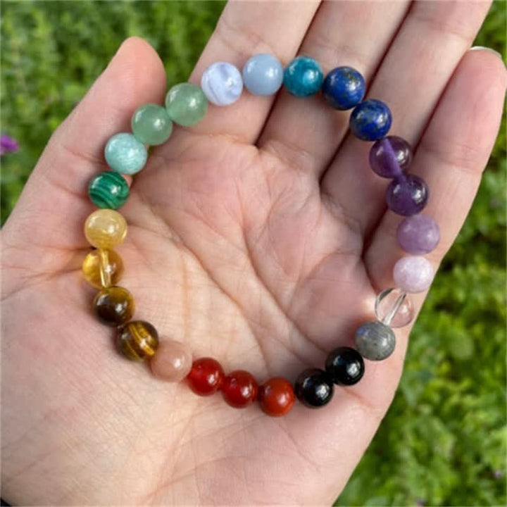 Olivenorma 7 Chakras Natural Stone Beads Bracelet - 7 Chakra - image 0