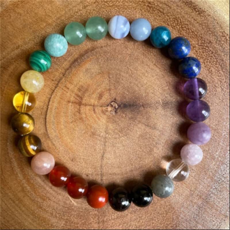 Olivenorma 7 Chakras Natural Stone Beads Bracelet - image 2