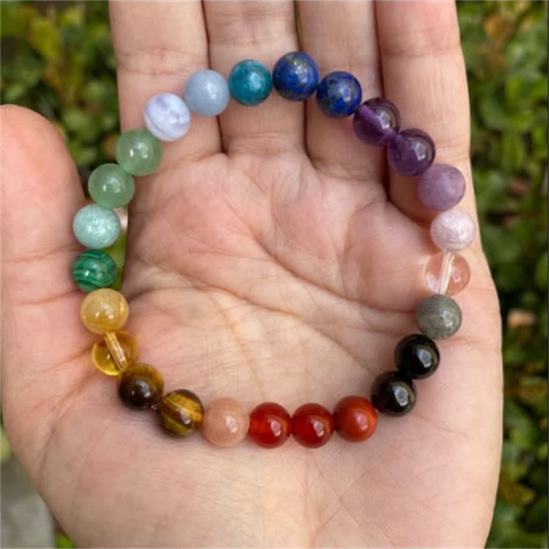 Olivenorma 7 Chakras Natural Stone Beads Bracelet - image 1