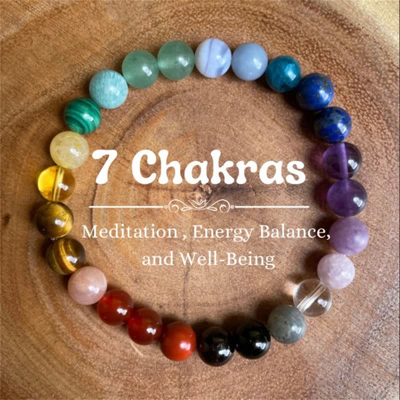 Olivenorma 7 Chakras Natural Stone Beads Bracelet - image 3