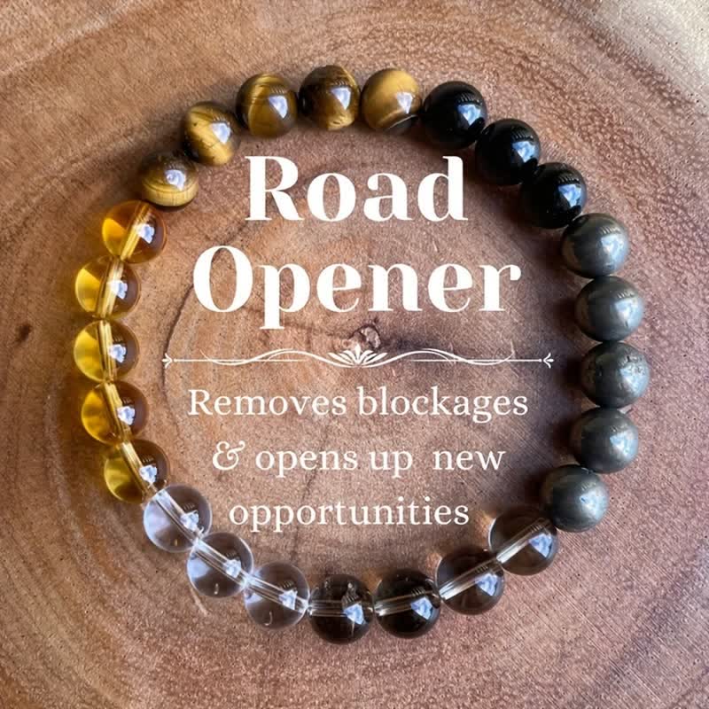 Olivenorma "Road Opener" Natural Stone Beads Bracelet - Natural Crystal - image 0