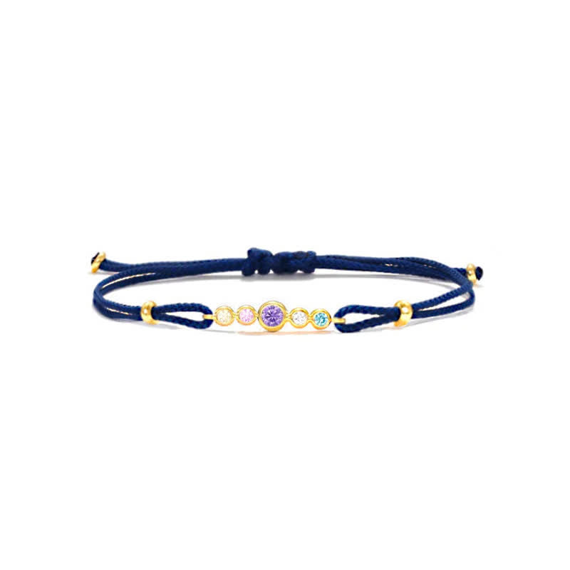 Olivenorma 2-7 Birthstones Bezel Set Customized Gift Card Bracelet - image 7