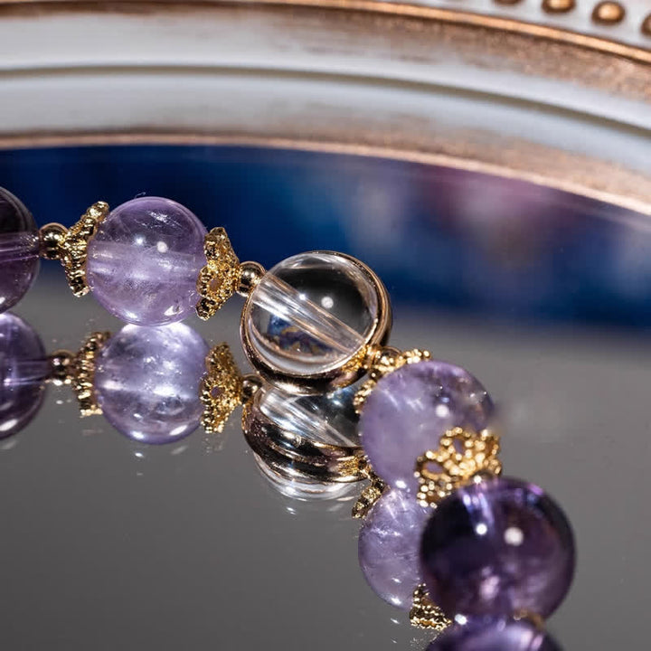 Olivenorma Amethyst Lepidolite Eight-pointed Star Pendant Bracelet - image 4