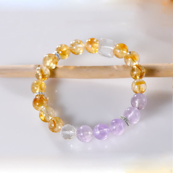 Olivenorma 9.5mm Amethyst Citrine Beads Bracelet - image 4